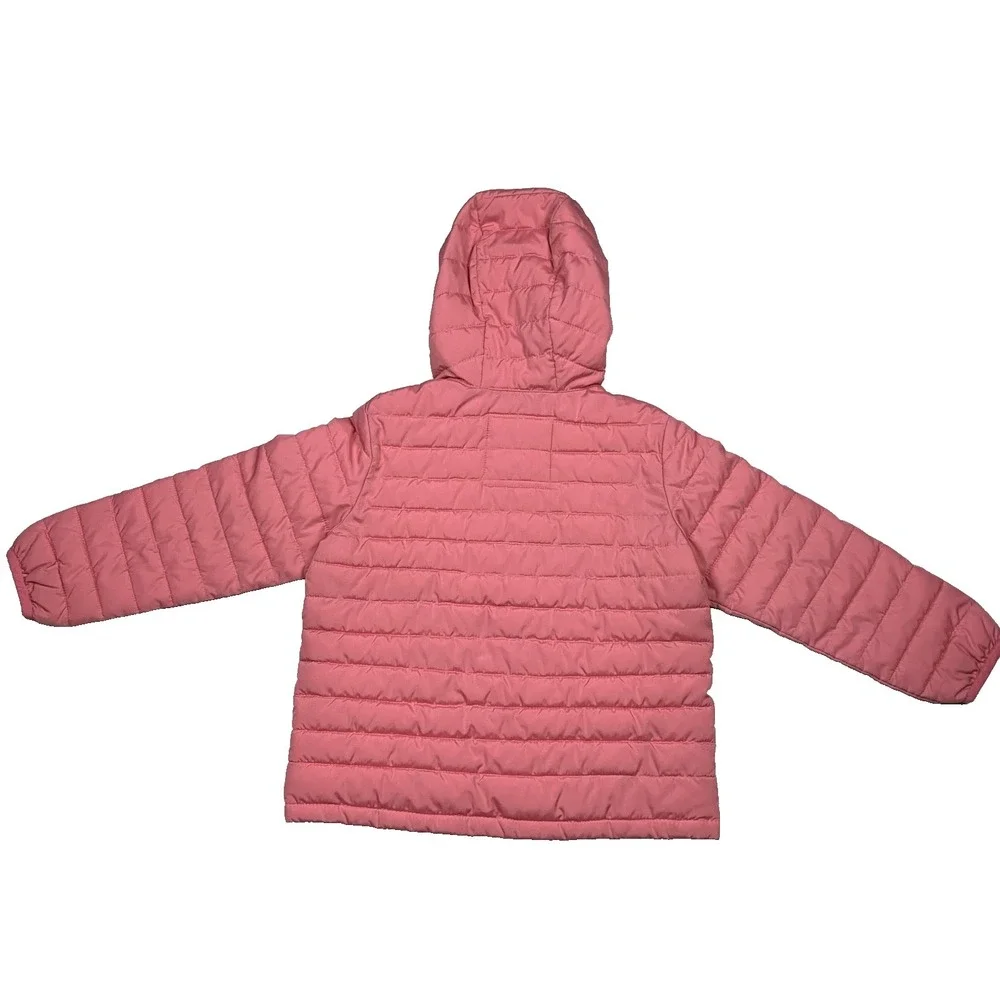 Gap Kids Puffer‎ Jacket Girls XS Pink Hooded Lightweight Coat ColdControl